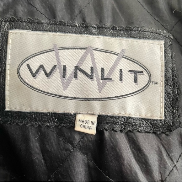 Women’s Winlit Vintage 90’s Leather Oversize Jacket Size Small! - Picture 6 of 8